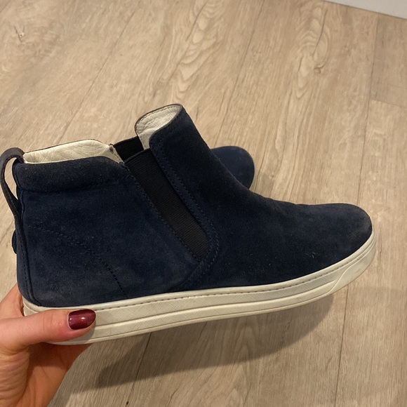 Prada High Top Suede Slip On Sneakers - Picture 7 of 8